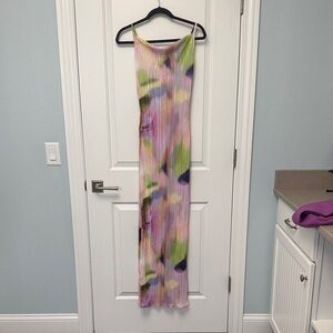 Multicolor Sleeveless Maxi Dress